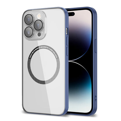 Magnetic Case for iPhone 14 Pro Max Anti-Fingerprint Phone Case Soft TPU Hard PC Shockproof Cover with Metal Lens Protection