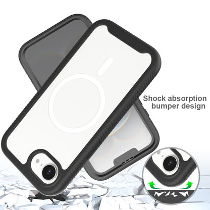 For iPhone 17e / 16e Case PC + TPU Protective Phone Cover with PET Screen Film Support Wireless Charging