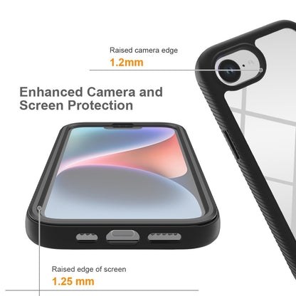 For iPhone 17e / 16e Case PC + TPU Protective Phone Cover with PET Screen Film Support Wireless Charging