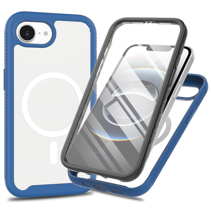 For iPhone 17e / 16e Case PC + TPU Protective Phone Cover with PET Screen Film Support Wireless Charging
