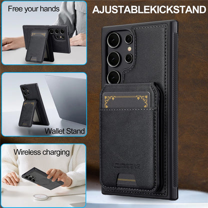 LC.IMEEKE L3 For Samsung	Galaxy S25 Ultra Magnetic Case Detachable Card Holder Leather + TPU Mobile Cover