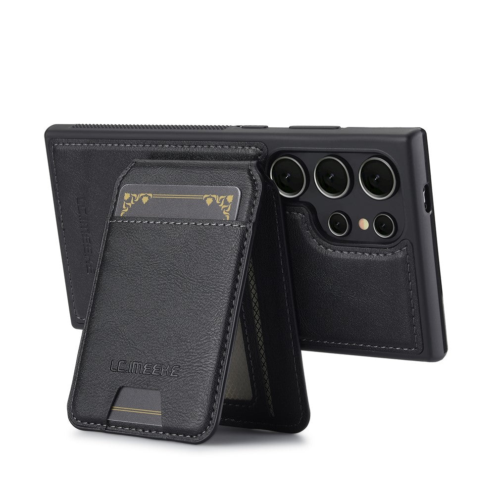 LC.IMEEKE L3 For Samsung	Galaxy S25 Ultra Magnetic Case Detachable Card Holder Leather + TPU Mobile Cover