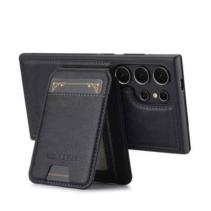 LC.IMEEKE L3 For Samsung	Galaxy S25 Ultra Magnetic Case Detachable Card Holder Leather + TPU Mobile Cover