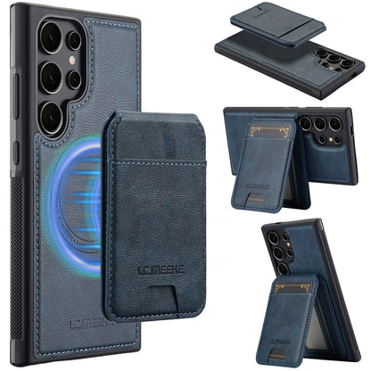LC.IMEEKE L3 For Samsung	Galaxy S25 Ultra Magnetic Case Detachable Card Holder Leather + TPU Mobile Cover
