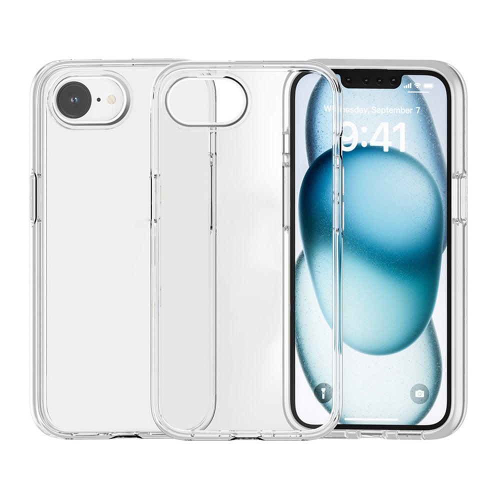 For iPhone 17e / 16e Magnetic Case Support Wireless Charging PC + TPU Clear Phone Cover