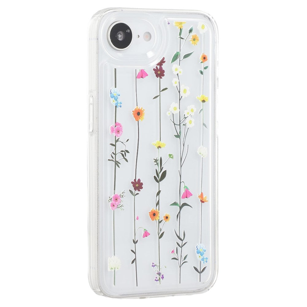 For iPhone 17e / 16e Case Floral Pattern Airbag Anti Drop TPU Phone Back Cover