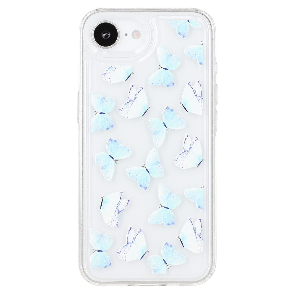 For iPhone 17e / 16e Case Anti-Drop Airbag Butterfly Pattern Printing TPU Phone Cover
