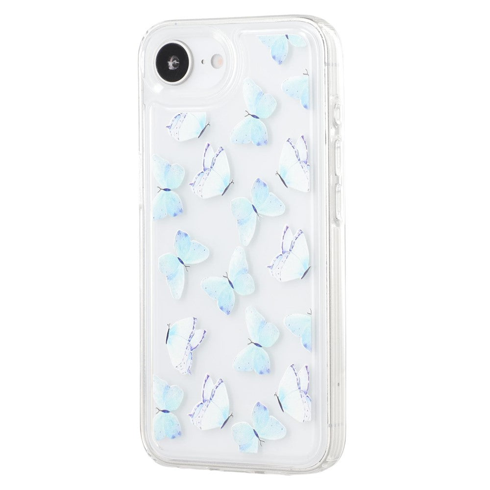 For iPhone 17e / 16e Case Anti-Drop Airbag Butterfly Pattern Printing TPU Phone Cover