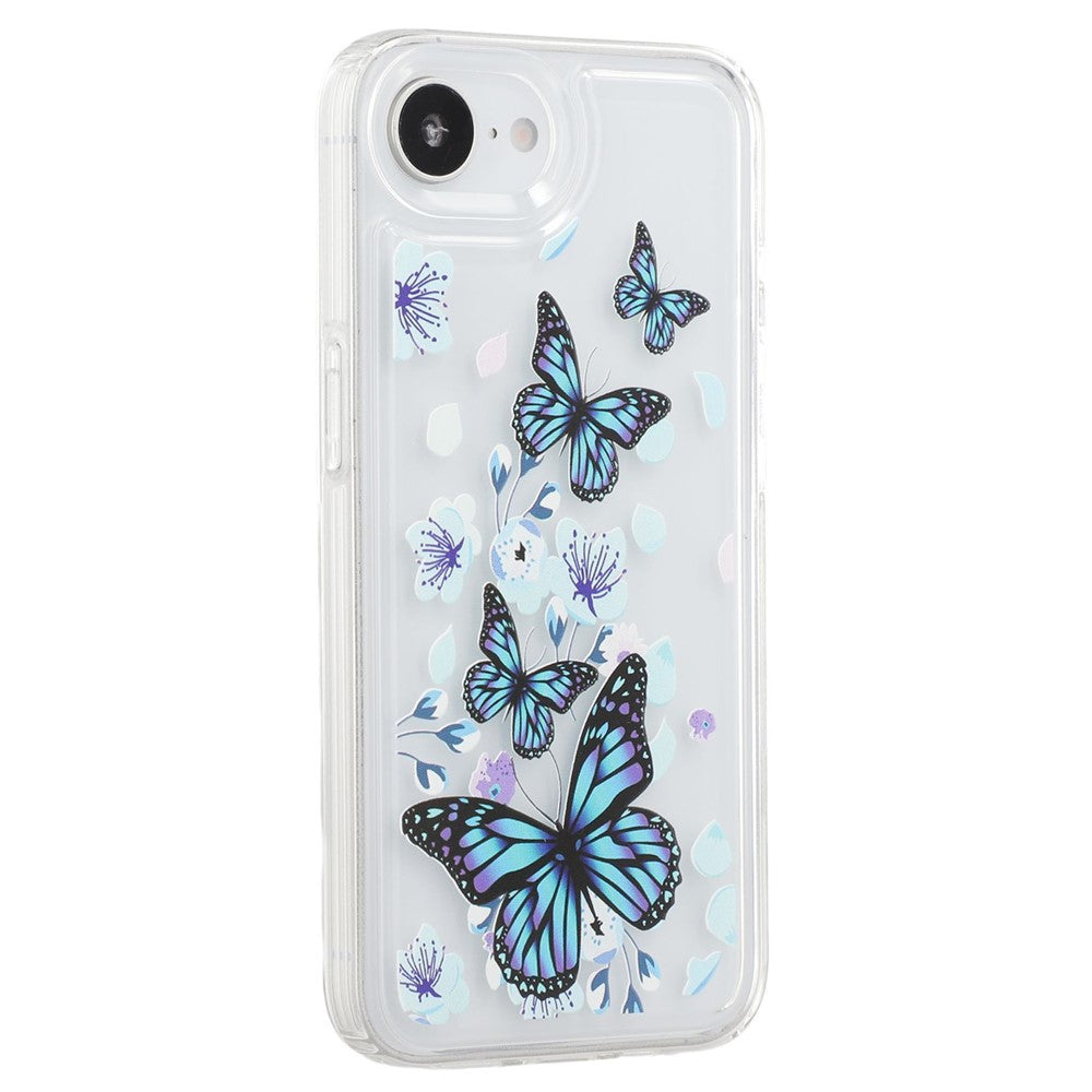 For iPhone 17e / 16e Case Anti-Drop Airbag Butterfly Pattern Printing TPU Phone Cover