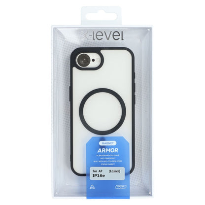 X-LEVEL For iPhone 17e / 16e Magnetic Case PC + TPU Matte Anti Drop Cell Phone Cover