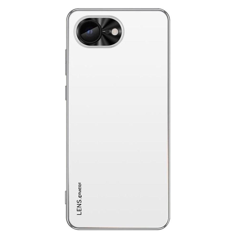 For iPhone 17e / 16e Case Acrylic + TPU + Metal Anti-Scratch Phone Cover with Electroplating Frame