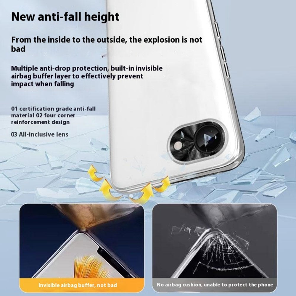 For iPhone 17e / 16e Case Acrylic + TPU + Metal Anti-Scratch Phone Cover with Electroplating Frame