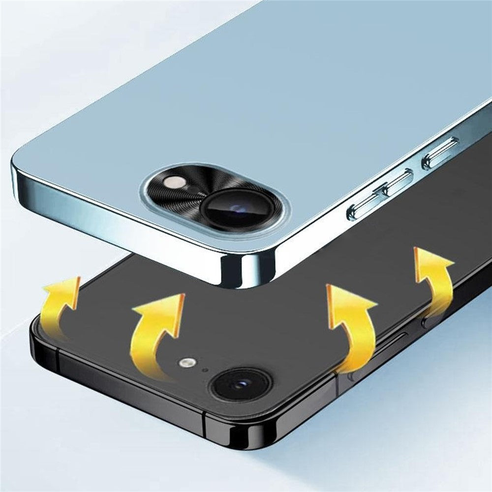 For iPhone 17e / 16e Case Acrylic + TPU + Metal Anti-Scratch Phone Cover with Electroplating Frame