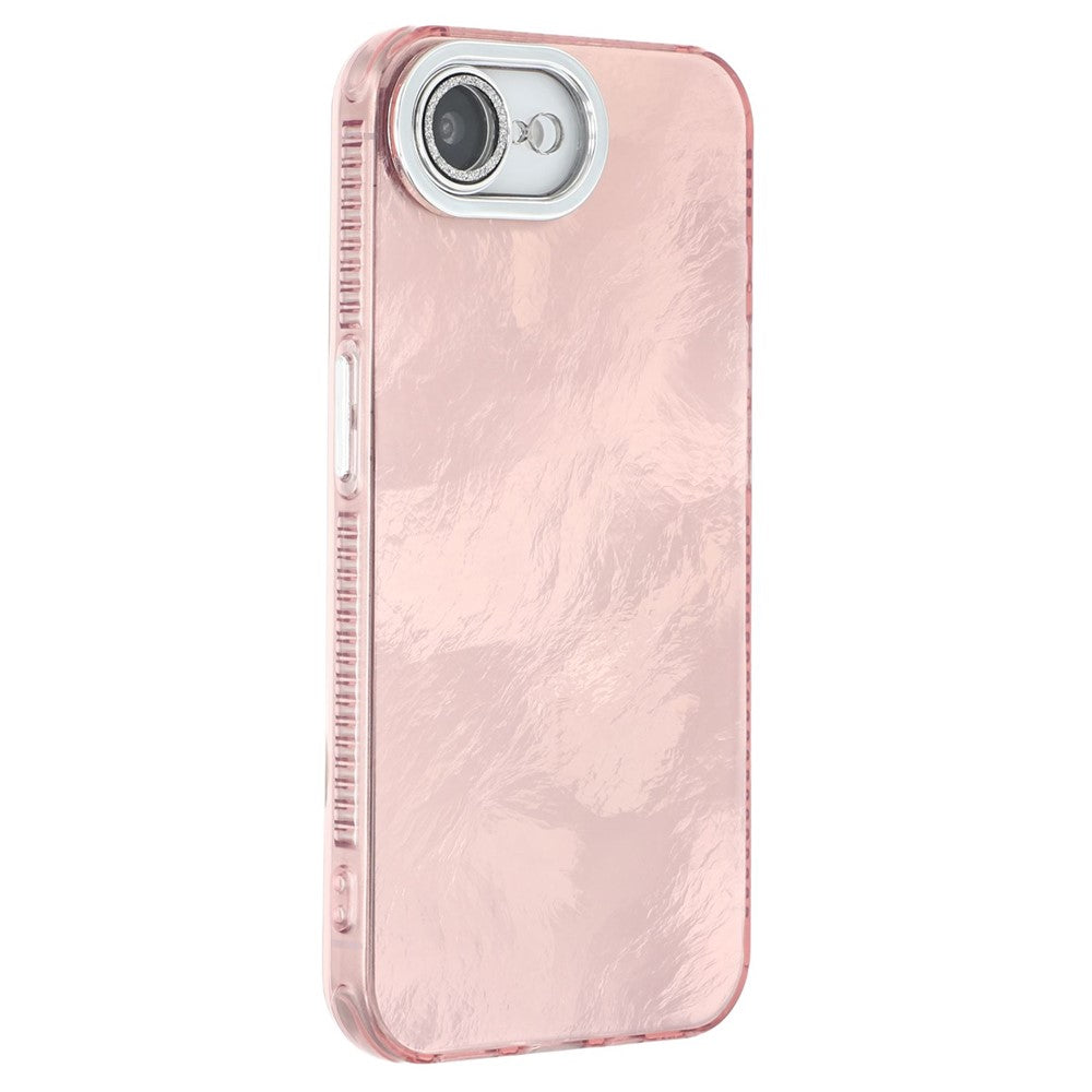 For iPhone 17e / 16e Case IMD Design Shockproof PC+TPU Phone Cover with Glass Lens Film