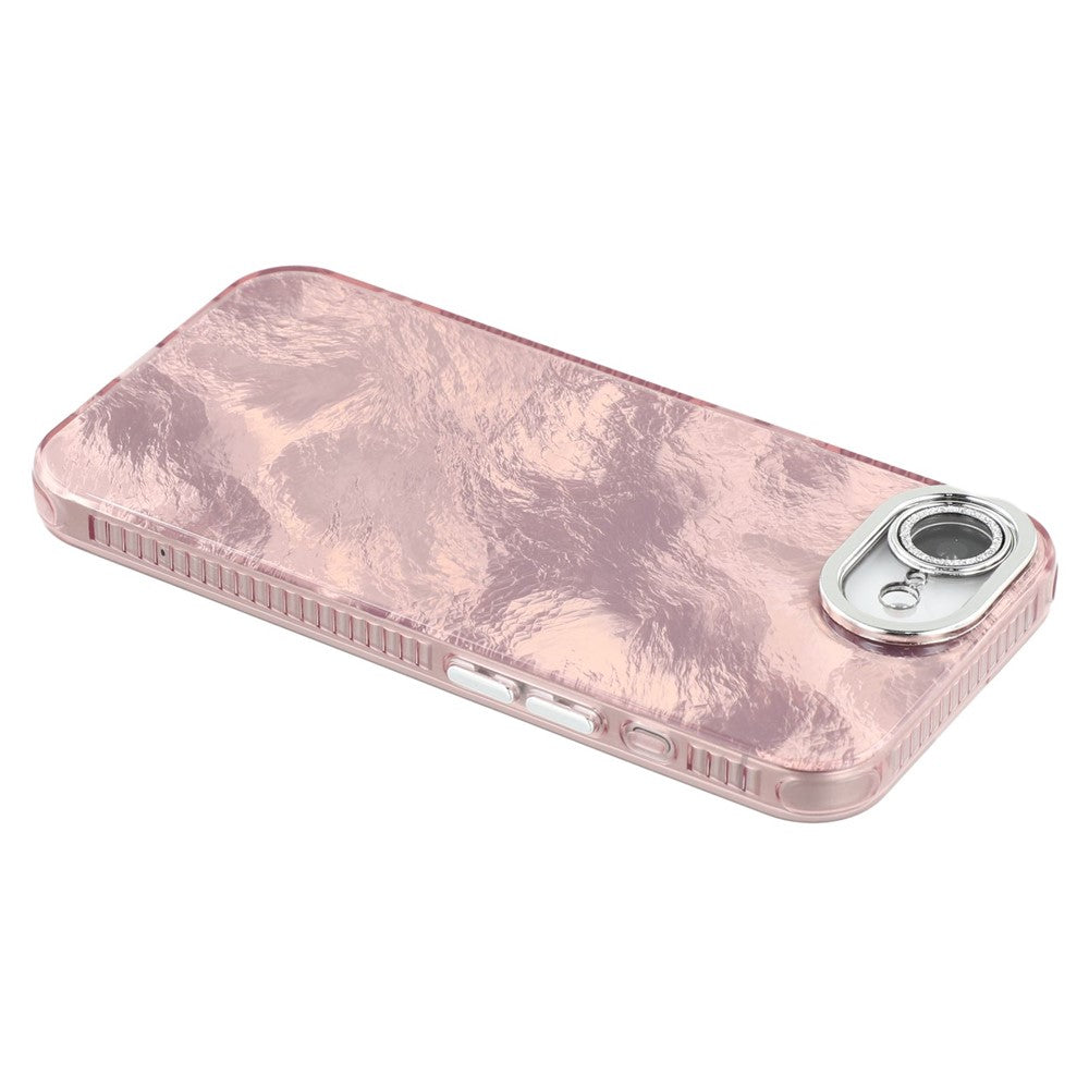 For iPhone 17e / 16e Case IMD Design Shockproof PC+TPU Phone Cover with Glass Lens Film