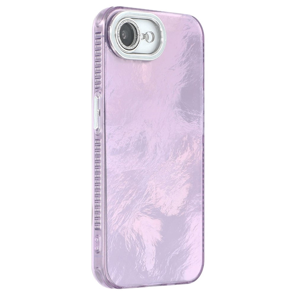 For iPhone 17e / 16e Case IMD Design Shockproof PC+TPU Phone Cover with Glass Lens Film