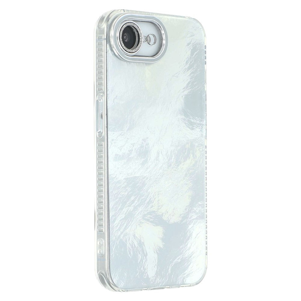 For iPhone 17e / 16e Case IMD Design Shockproof PC+TPU Phone Cover with Glass Lens Film