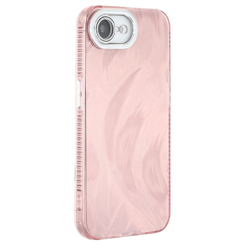 For iPhone 17e / 16e Case IMD Design Shockproof PC+TPU Phone Cover with Glass Lens Film