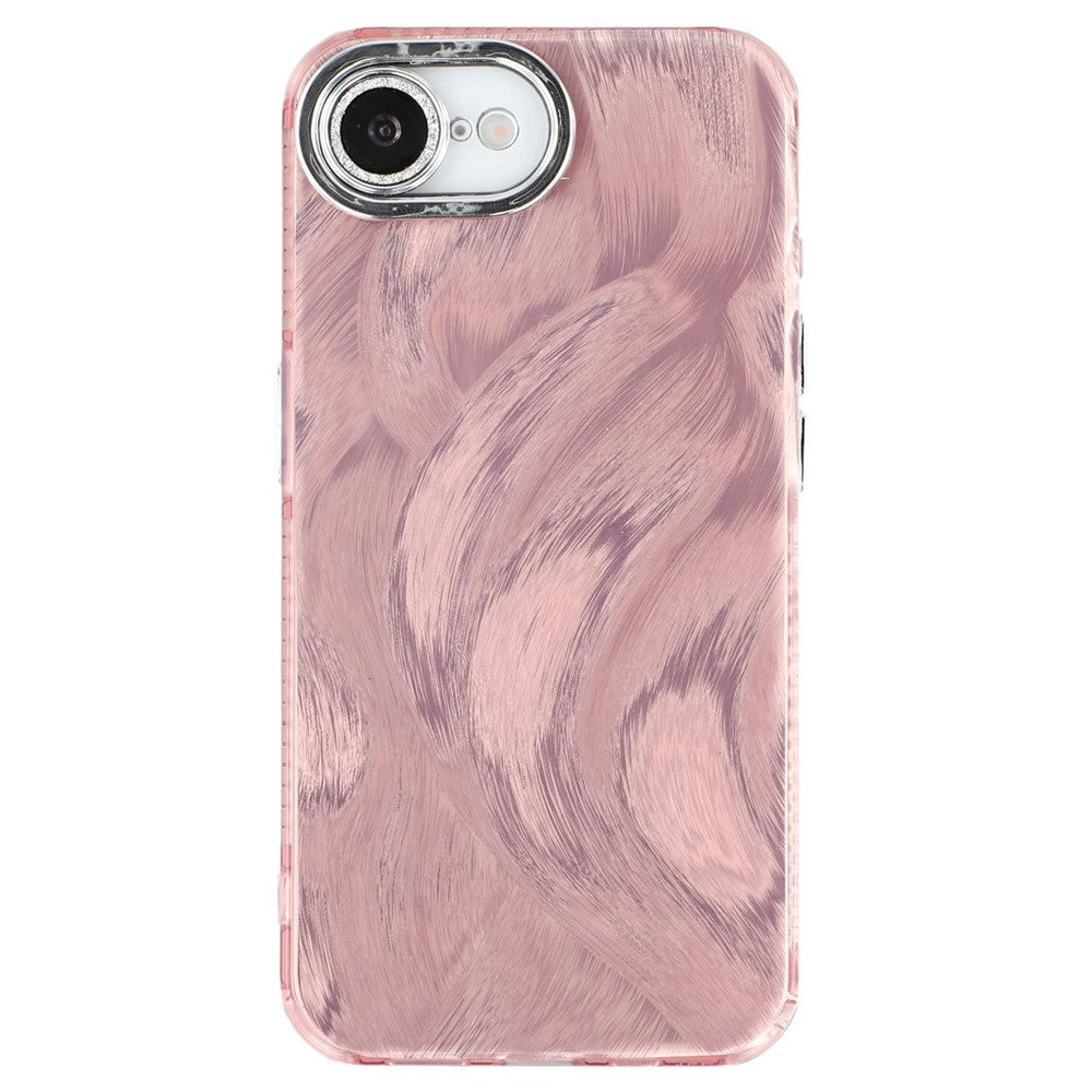 For iPhone 17e / 16e Case IMD Design Shockproof PC+TPU Phone Cover with Glass Lens Film