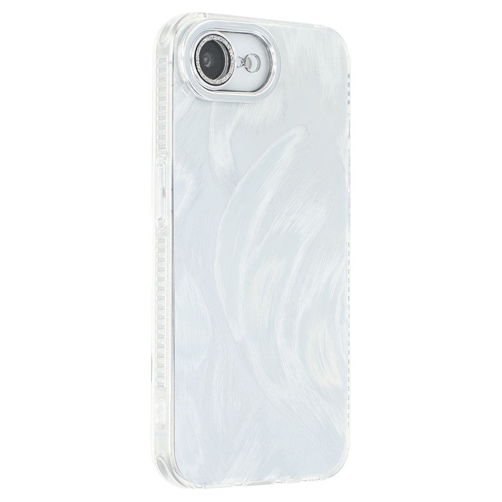 For iPhone 17e / 16e Case IMD Design Shockproof PC+TPU Phone Cover with Glass Lens Film