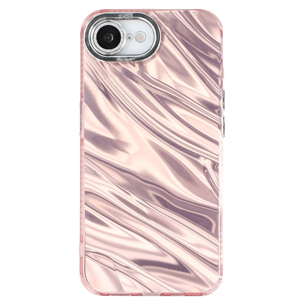 For iPhone 17e / 16e Case IMD Design Shockproof PC+TPU Phone Cover with Glass Lens Film