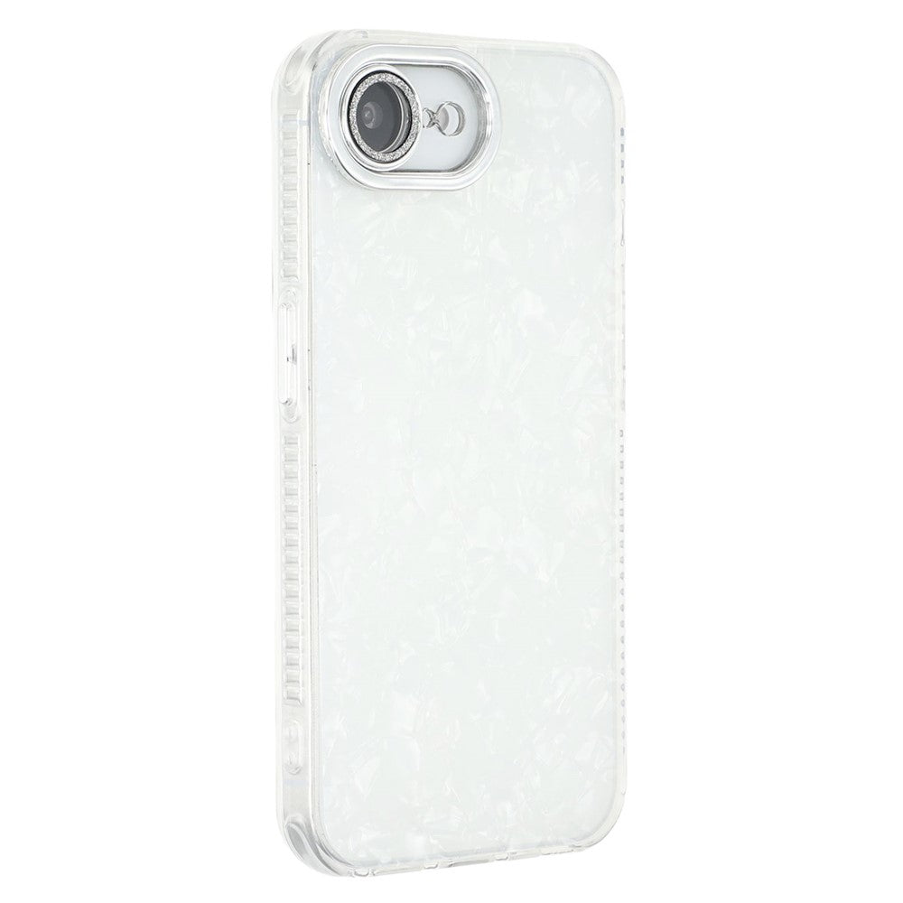 For iPhone 17e / 16e Case IMD Design Shockproof PC+TPU Phone Cover with Glass Lens Film