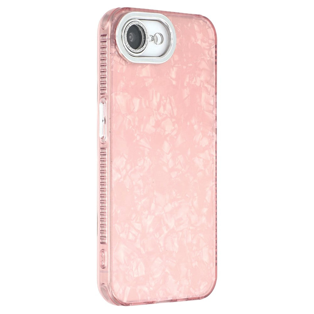 For iPhone 17e / 16e Case IMD Design Shockproof PC+TPU Phone Cover with Glass Lens Film