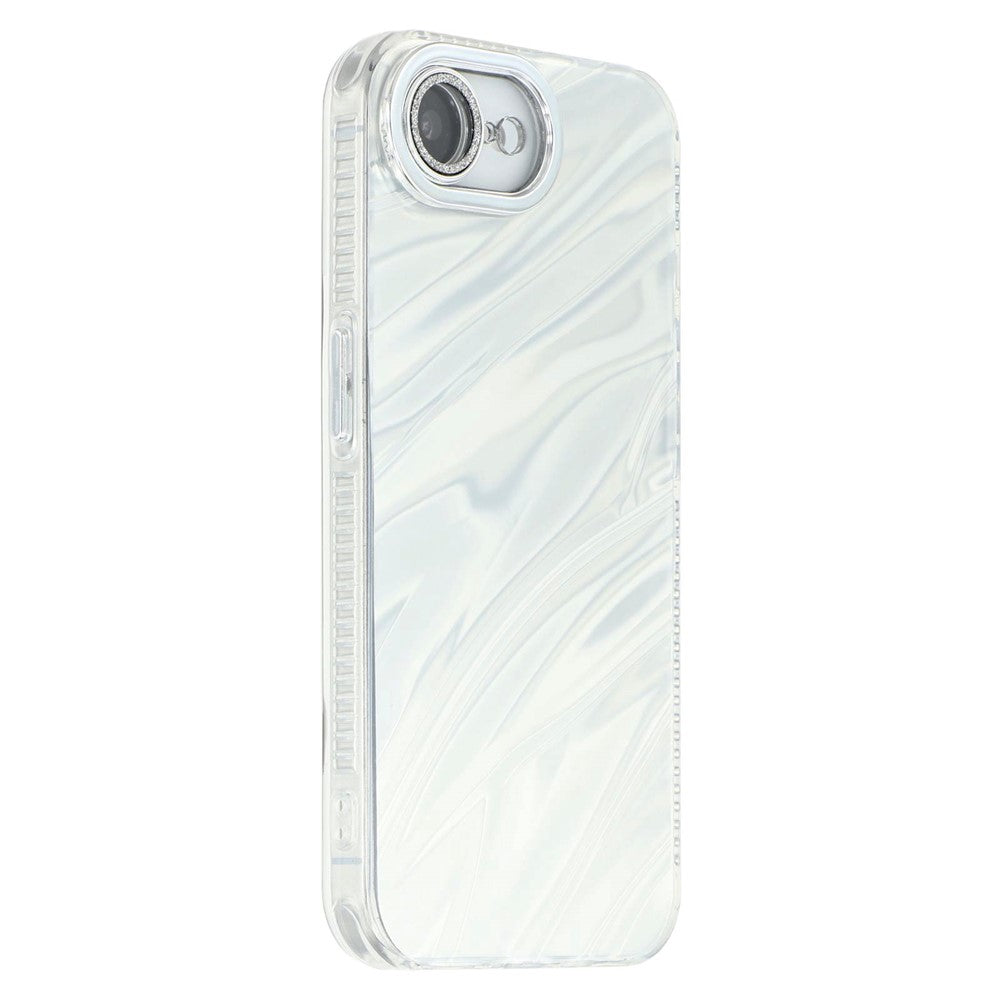 For iPhone 17e / 16e Case IMD Design Shockproof PC+TPU Phone Cover with Glass Lens Film