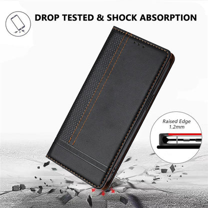 For iPhone 17e / 16e Case L-Shaped Grid Pattern Leather Stand Phone Cover with Card Slots