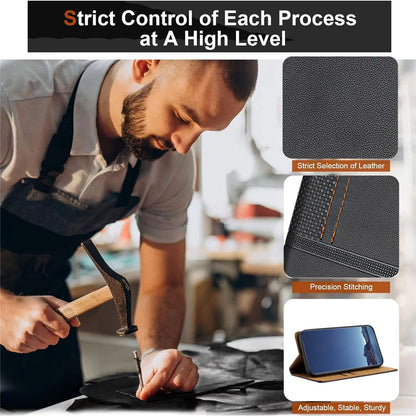 For iPhone 17e / 16e Case L-Shaped Grid Pattern Leather Stand Phone Cover with Card Slots