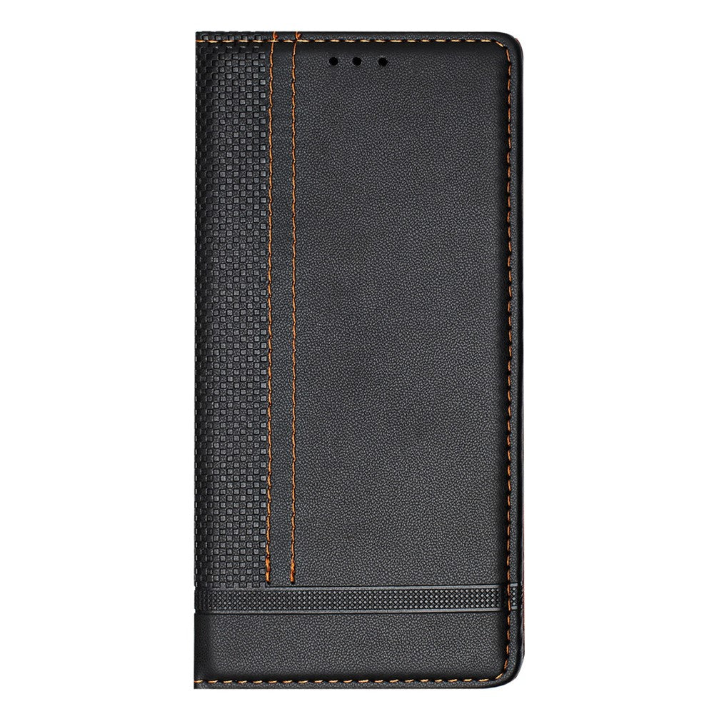 For iPhone 17e / 16e Case L-Shaped Grid Pattern Leather Stand Phone Cover with Card Slots