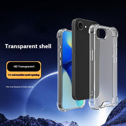 For iPhone 17e / 16e Clear Phone Case TPU + Acrylic 1.5mm Shockproof Back Cover