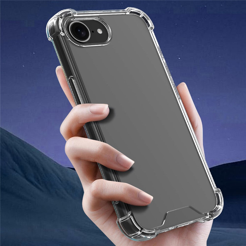 For iPhone 17e / 16e Clear Phone Case TPU + Acrylic 1.5mm Shockproof Back Cover