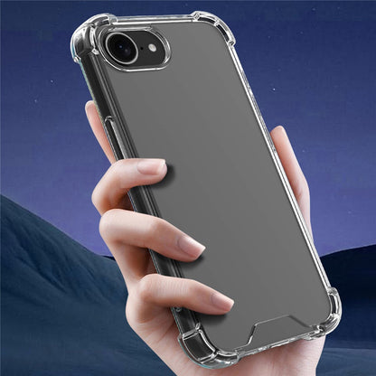 For iPhone 17e / 16e Clear Phone Case TPU + Acrylic 1.5mm Shockproof Back Cover