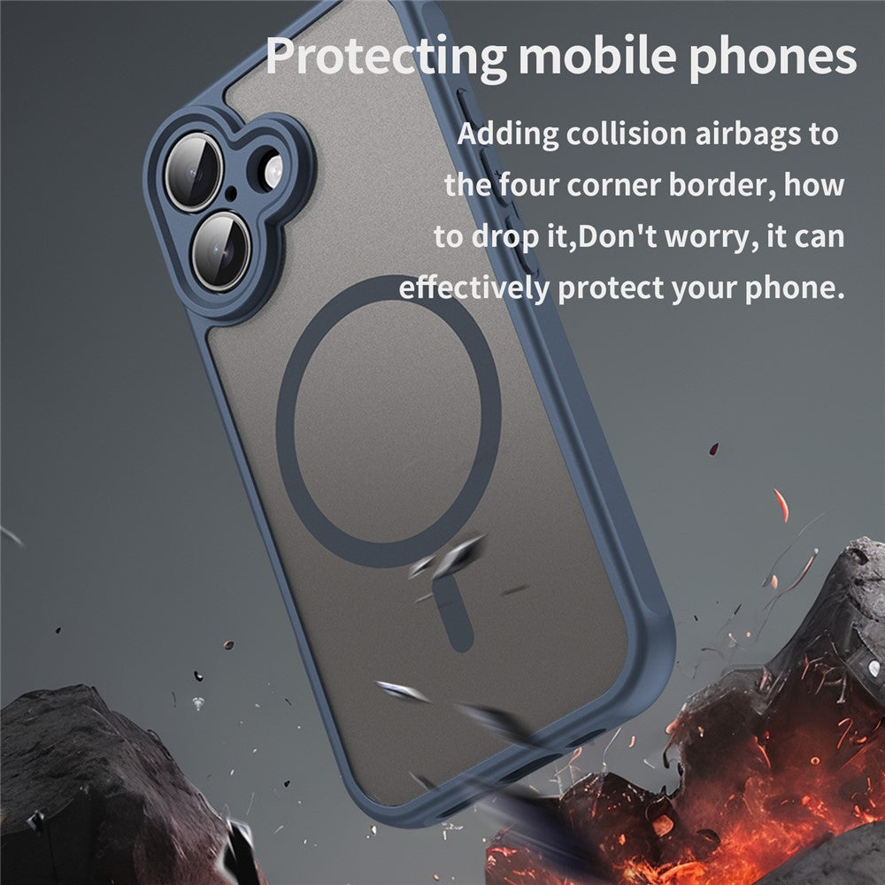 For iPhone 16 Case Compatible with MagSafe Anti Drop PC + TPU Phone Cover