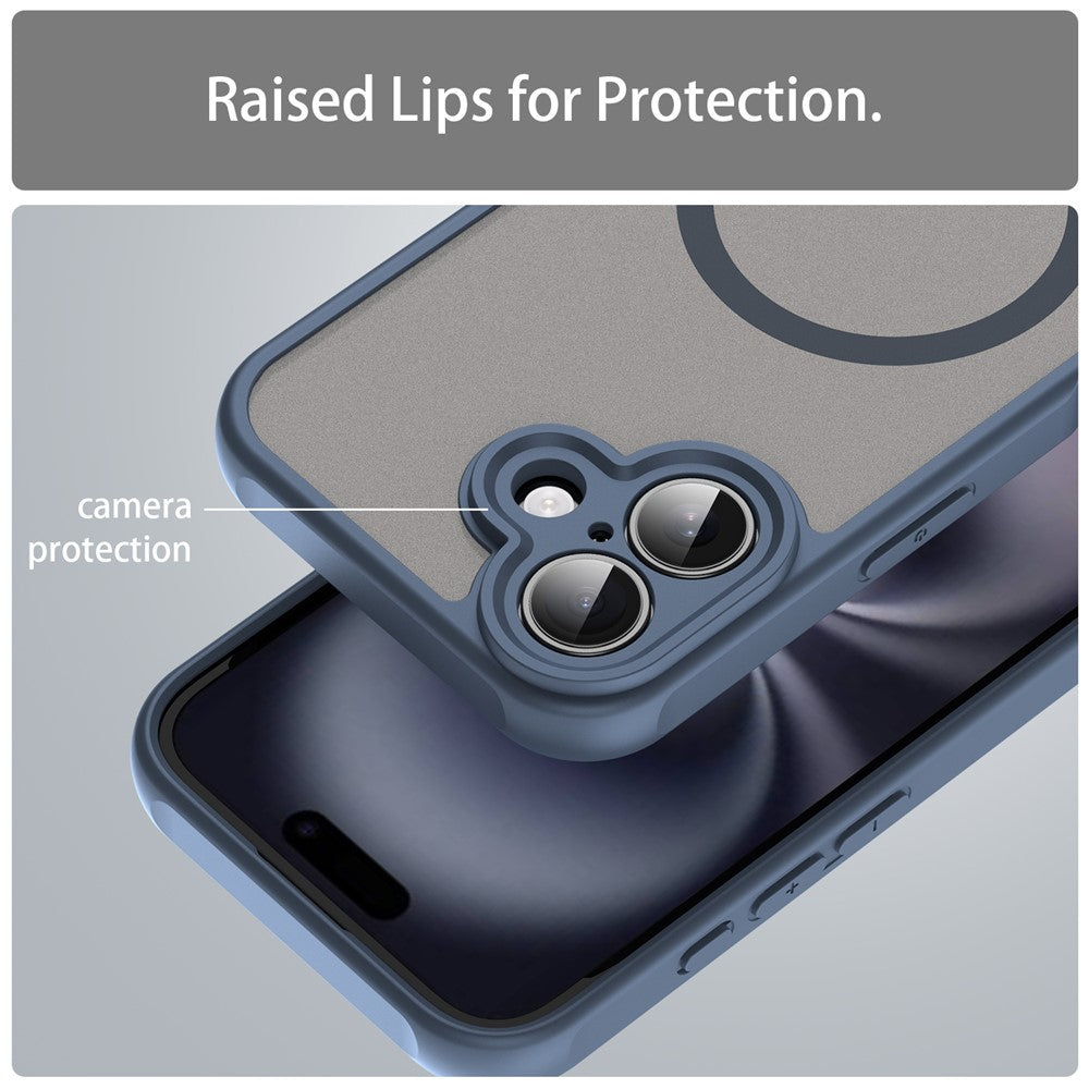For iPhone 16 Case Compatible with MagSafe Anti Drop PC + TPU Phone Cover