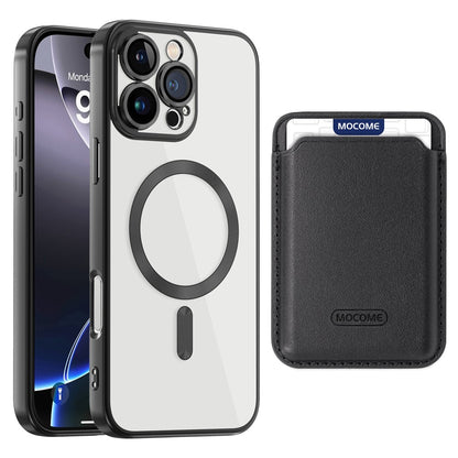For iPhone 16 Pro Max Case Compatible with MagSafe TPU + PC Mobile Cover with Card Bag