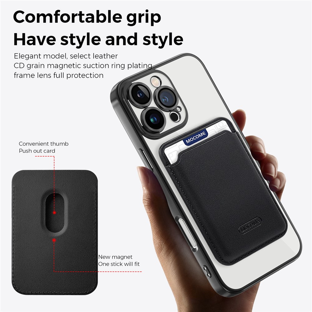 For iPhone 16 Pro Max Case Compatible with MagSafe TPU + PC Mobile Cover with Card Bag