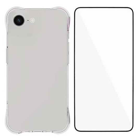 WANLONFENG WL Series for iPhone 17e / 16e Case 2.0mm TPU Phone Cover with Tempered Glass Film