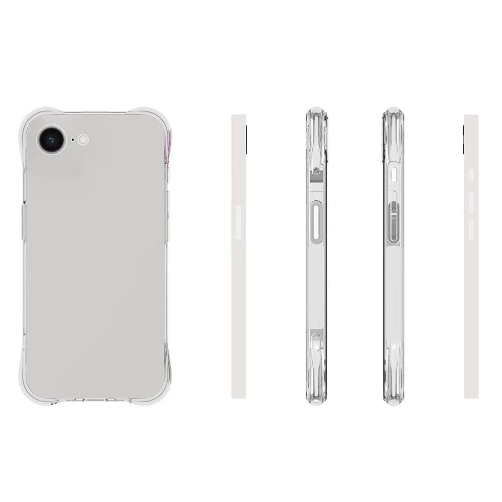 WANLONFENG WL Series for iPhone 17e / 16e Case 2.0mm TPU Phone Cover with Tempered Glass Film
