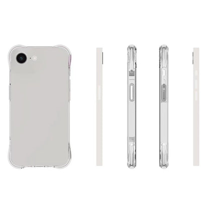 WANLONFENG WL Series for iPhone 17e / 16e Case 2.0mm TPU Phone Cover with Tempered Glass Film