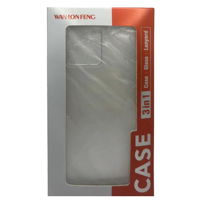 WANLONFENG WL Series for iPhone 17e / 16e Case 2.0mm TPU Phone Cover with Tempered Glass Film