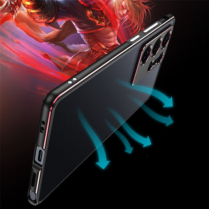 For Samsung Galaxy S25 Ultra Bumper Case Metal Frame Phone Cover with Camera Lens Guard