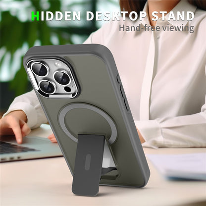 For iPhone 14 Pro Case Compatible with MagSafe PC + TPU Phone Cover with Kickstand