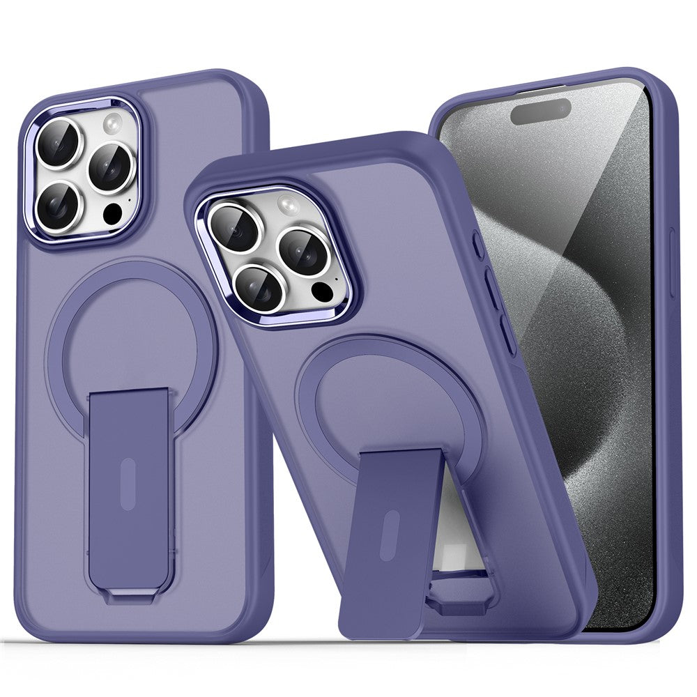 For iPhone 14 Pro Case Compatible with MagSafe PC + TPU Phone Cover with Kickstand
