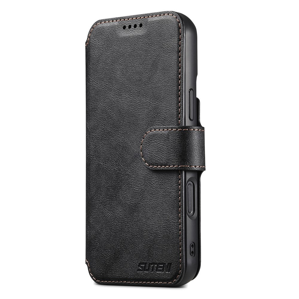 SUTENI Q-05 For iPhone 15 Plus / 14 Wallet Case 2 in 1 Detachable Leather Flip Phone Cover with Stand