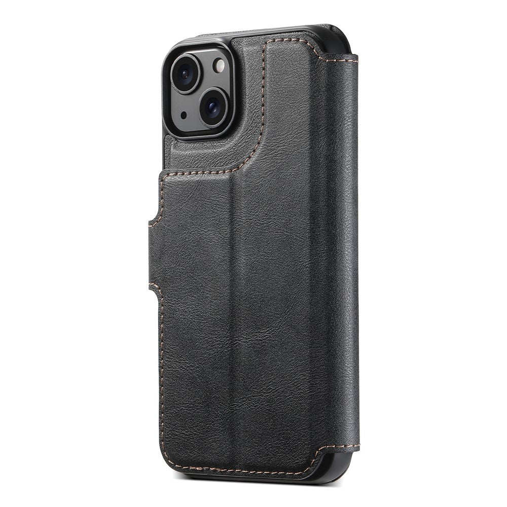 SUTENI Q-05 For iPhone 15 Plus / 14 Wallet Case 2 in 1 Detachable Leather Flip Phone Cover with Stand