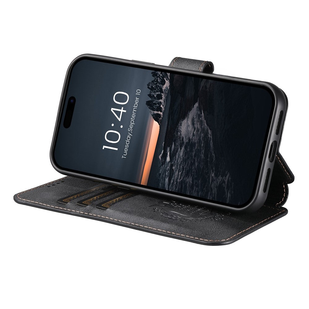 SUTENI Q-05 For iPhone 14 Pro Wallet Case 2 in 1 Detachable Leather Flip Phone Cover with Stand