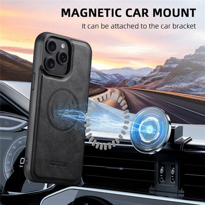 SUTENI Q-05 For iPhone 14 Pro Wallet Case 2 in 1 Detachable Leather Flip Phone Cover with Stand