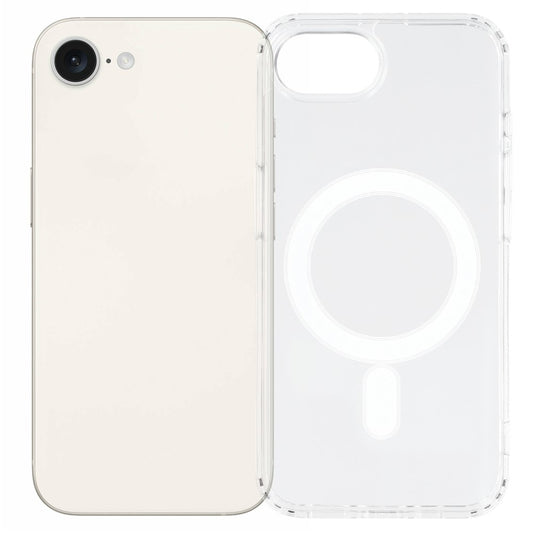 For iPhone 17e / 16e Magnetic Case Acrylic+TPU Clear Phone Cover